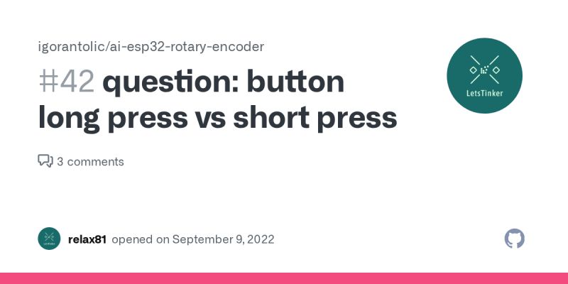 Button State And Encoder Value Issue 1 Igorantolic Ai Esp32 Rotary Encoder Github - 8K Nature Textures for Desktop