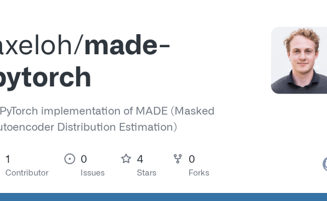 GitHub - Axeloh/made-pytorch: A PyTorch Implementation Of MADE (Masked ...