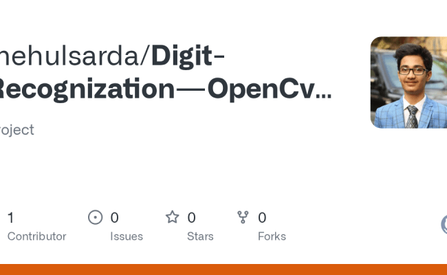 GitHub - Mehulsarda/Digit-Recognization---OpenCv-and-keras: Project