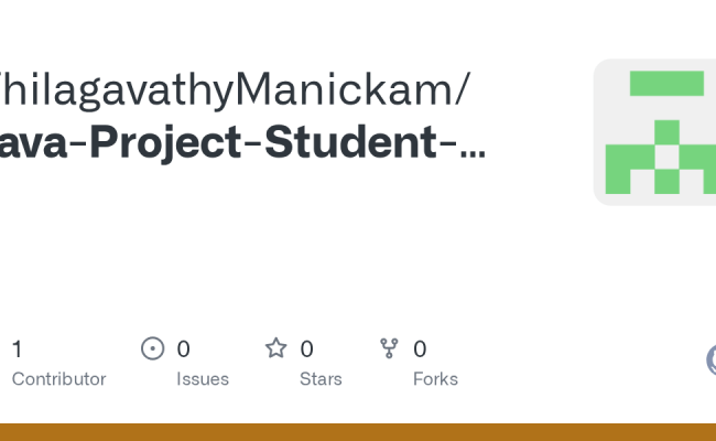 GitHub - ThilagavathyManickam/Java-Project-Student-Management-System