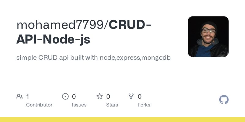 Github R0drig Node Crud Api A Simple Rest Api Made With Node Js And - Download Beautiful Space Design | 8K