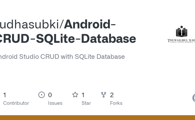 GitHub - Yudhasubki/Android-CRUD-SQLite-Database: Android Studio CRUD ...
