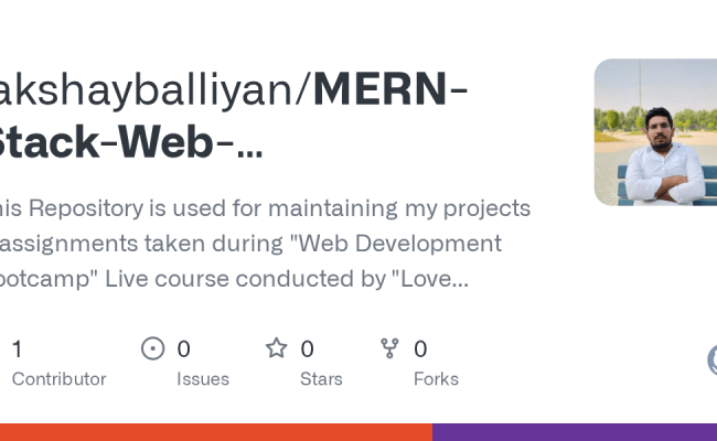 GitHub - Lakshayballiyan/MERN-Stack-Web-Development-Course-Dot-Batch---Codehelp: This Repository ...