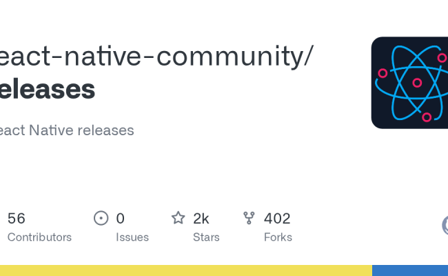GitHub - React-native-community/releases: React Native Releases