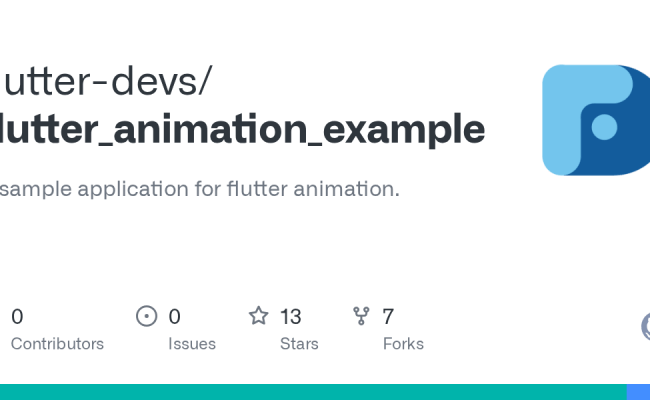 GitHub - Flutter-devs/flutter_animation_example: A Sample Application For Flutter Animation.