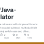 GitHub - Ssavii/Java-Calculator: Implementing A Calculator With Simple ...