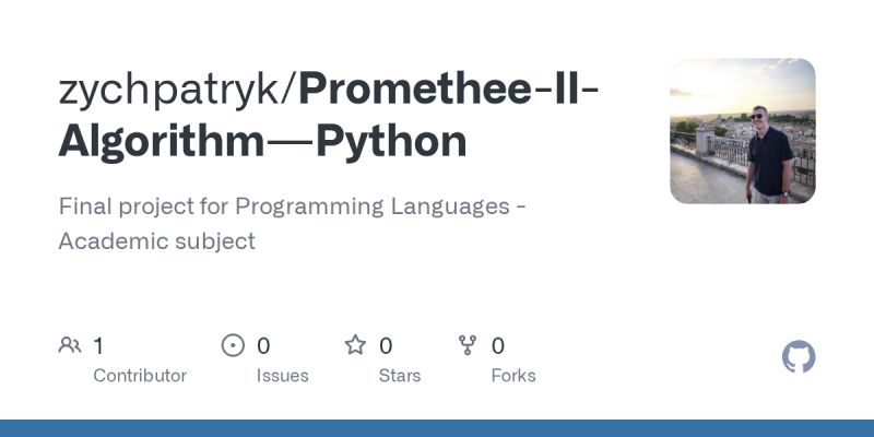 Github Zychpatryk Promethee Ii Algorithm Python Final Project For - Professional Desktop Colorful Pictures | Free Download