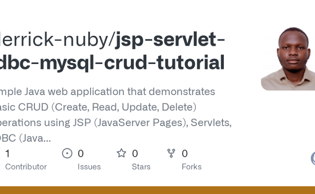 GitHub - Derrick-nuby/jsp-servlet-jdbc-mysql-crud-tutorial: Simple Java ...