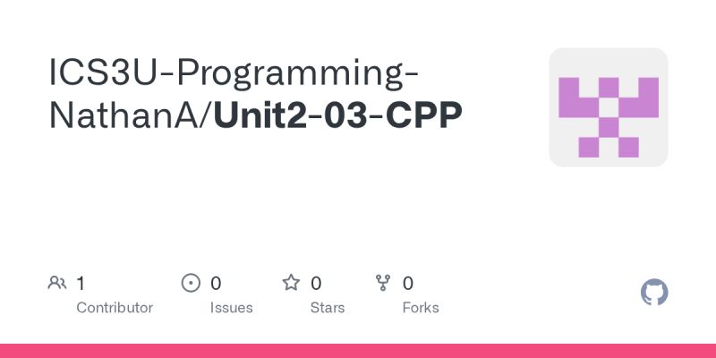 Github Ics3u C Programming Ismaila B Unit3 02 Cpp - Mountain Design Collection - Full HD Quality