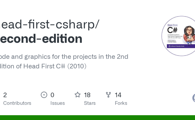 GitHub - Head-first-csharp/second-edition: Code And Graphics For The ...