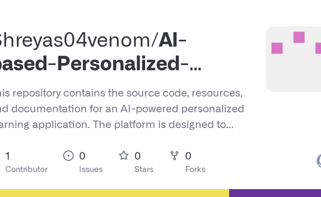 GitHub - Shreyas04venom/AI-based-Personalized-Learning-: This ...