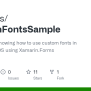 GitHub - Jfversluis/CustomFontsSample: A Sample For Showing How To Use ...