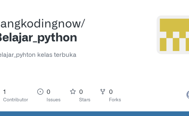 GitHub - Kangkodingnow/Belajar_python: Belajar_pyhton Kelas Terbuka