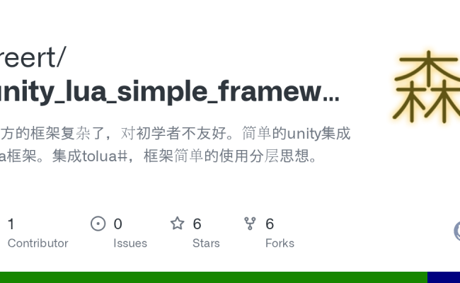 GitHub - Treert/unity_lua_simple_framework: 官方的框架复杂了，对初学者不友好。简单的unity集成 ...