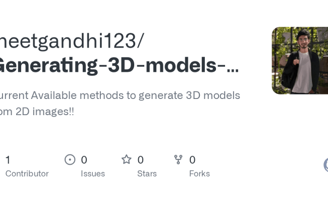 GitHub - Meetgandhi123/Generating-3D-models-using-2D-images: Current ...
