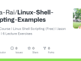 Github Astra Rai Linux Shell Scripting Examples Udemy Course Linux