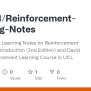 GitHub - Xihuai18/Reinforcement-Learning-Notes: Reinforcement Learning Notes For Reinforcement ...