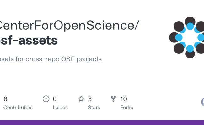 GitHub - CenterForOpenScience/osf-assets: Assets For Cross-repo OSF ...