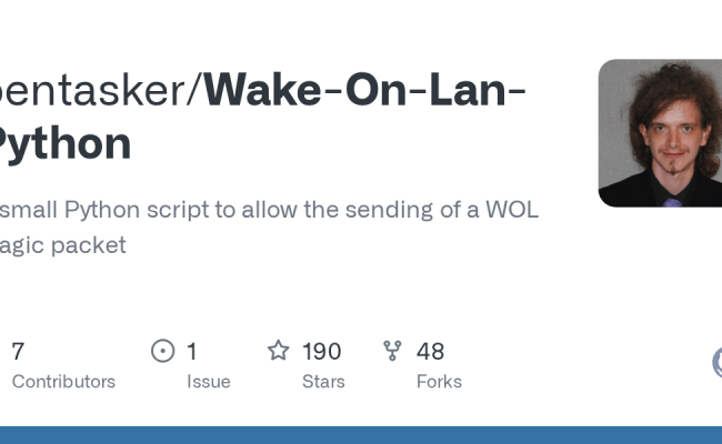 GitHub - Bentasker/Wake-On-Lan-Python: A Small Python Script To Allow The Sending Of A WOL Magic ...