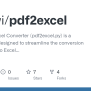 GitHub - Arifdwi/pdf2excel: The PDF To Excel Converter (pdf2excel.py ...