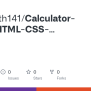GitHub - Hemanth141/Calculator-using-HTML-CSS-JavaScript-main