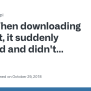 When Downloading Dataset, It Suddenly Stopped And Didn't Resume, Just ...