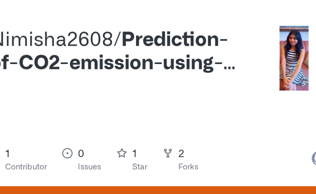 GitHub - Nimisha2608/Prediction-of-CO2-emission-using-Machine-Learning-models