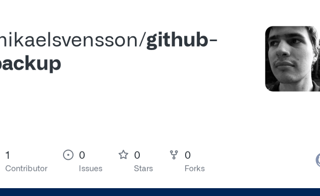 GitHub - Mikaelsvensson/github-backup