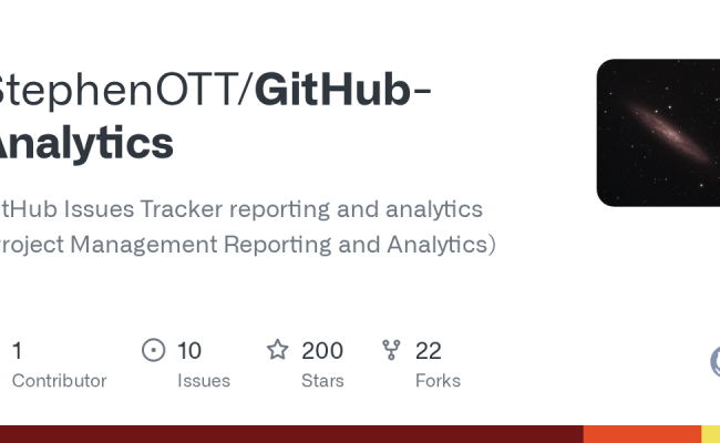GitHub - StephenOTT/GitHub-Analytics: GitHub Issues Tracker Reporting And Analytics (Project ...