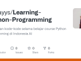Github Umayys Learning Python Programming Kumpulan Kode Kode Selama