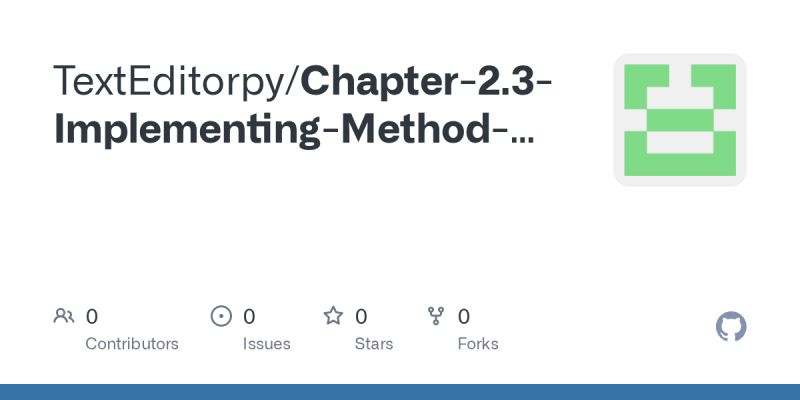 Github Texteditorpy Chapter 2 3 Implementing Method Overloading Using - Professional 8K Landscape Wallpapers | Free Download