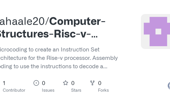 GitHub - Zahaale20/Computer-Structures-Risc-v-Creating-and-using-an-ISA ...