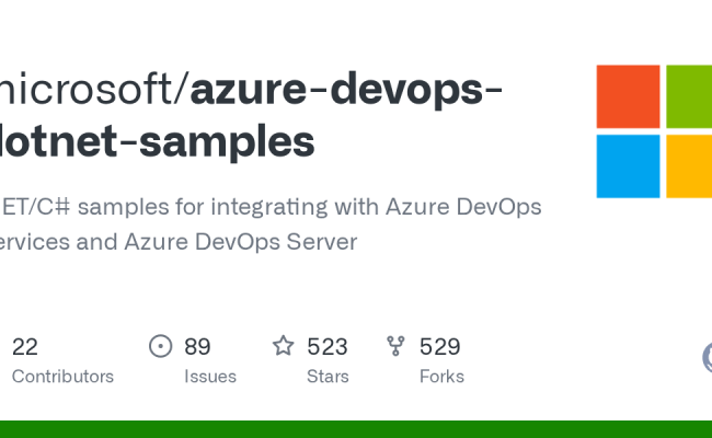 GitHub - Microsoft/azure-devops-dotnet-samples: .NET/C# Samples For ...