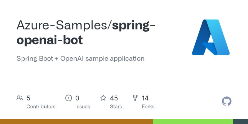 GitHub - Azure-Samples/spring-openai-bot: Spring Boot + OpenAI sample ...