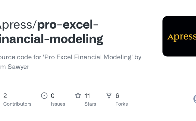 GitHub - Apress/pro-excel-financial-modeling: Source Code For 'Pro ...