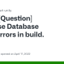 [Question] Firebase Database Many Errors In Build. · Issue #1254 · Firebase/quickstart-unity ...