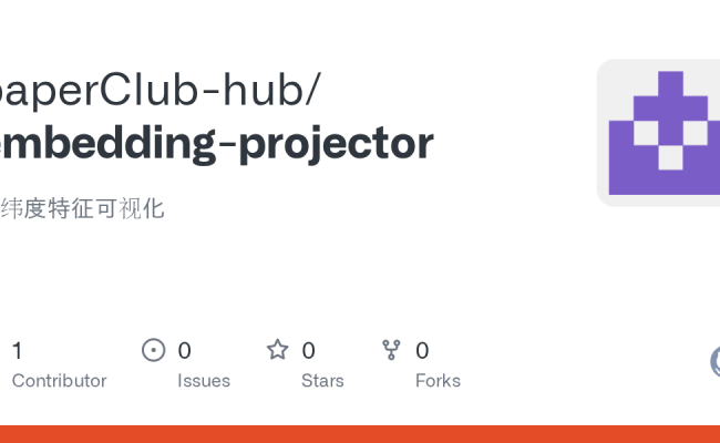 GitHub - PaperClub-hub/embedding-projector: 高纬度特征可视化