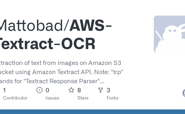 GitHub - Mattobad/AWS-Textract-OCR: Extraction Of Text From Images On ...