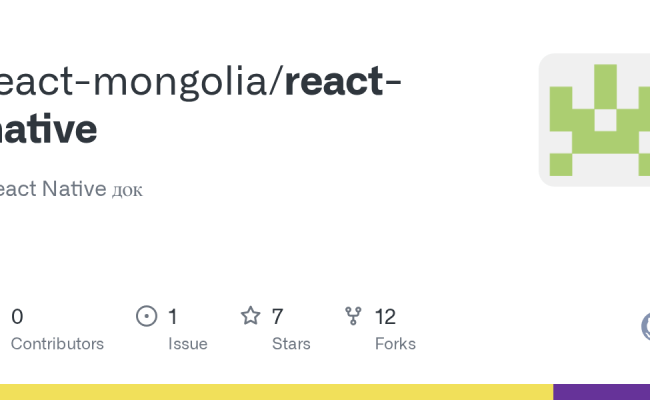 GitHub - React-mongolia/react-native: React Native док