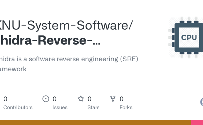 GitHub - KNU-System-Software/ghidra-Reverse-Engineering-Framework: Ghidra Is A Software Reverse ...