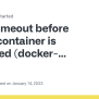 Timeout Before Mysql Container Is Launched (docker-compose Section Of ...