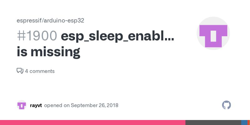 Esp Sleep Enable Gpio Wakeup Is Missing Issue 1900 Espressif Arduino Esp32 Github - Premium Colorful Image Gallery - Retina