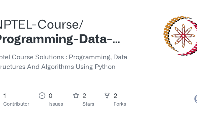 GitHub - NPTEL-Course/Programming-Data-Structures-And-Algorithms-Using ...