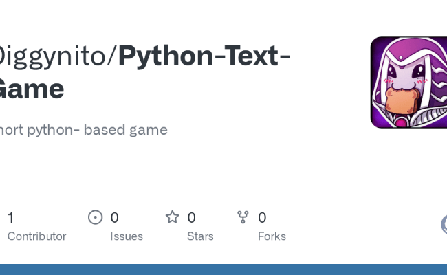 GitHub - Diggynito/Python-Text-Game: Short Python- Based Game