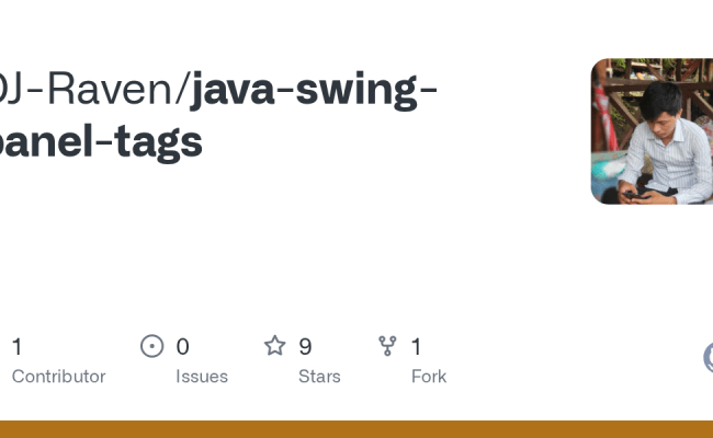 GitHub - DJ-Raven/java-swing-panel-tags