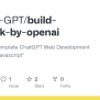 GitHub - OpenAI-GPT/build-fullstack-by-openai: Learn - 