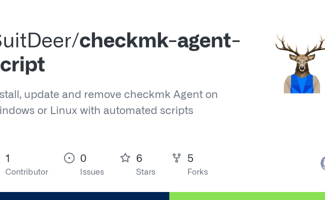 GitHub - SuitDeer/checkmk-agent-script: Install, Update And Remove ...