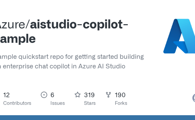 GitHub - Azure/aistudio-copilot-sample: Sample Quickstart Repo For ...