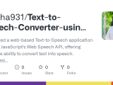 Github Megha931 Text To Speech Converter Using Html Css And
