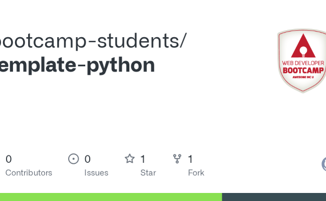 GitHub - Bootcamp-students/template-python